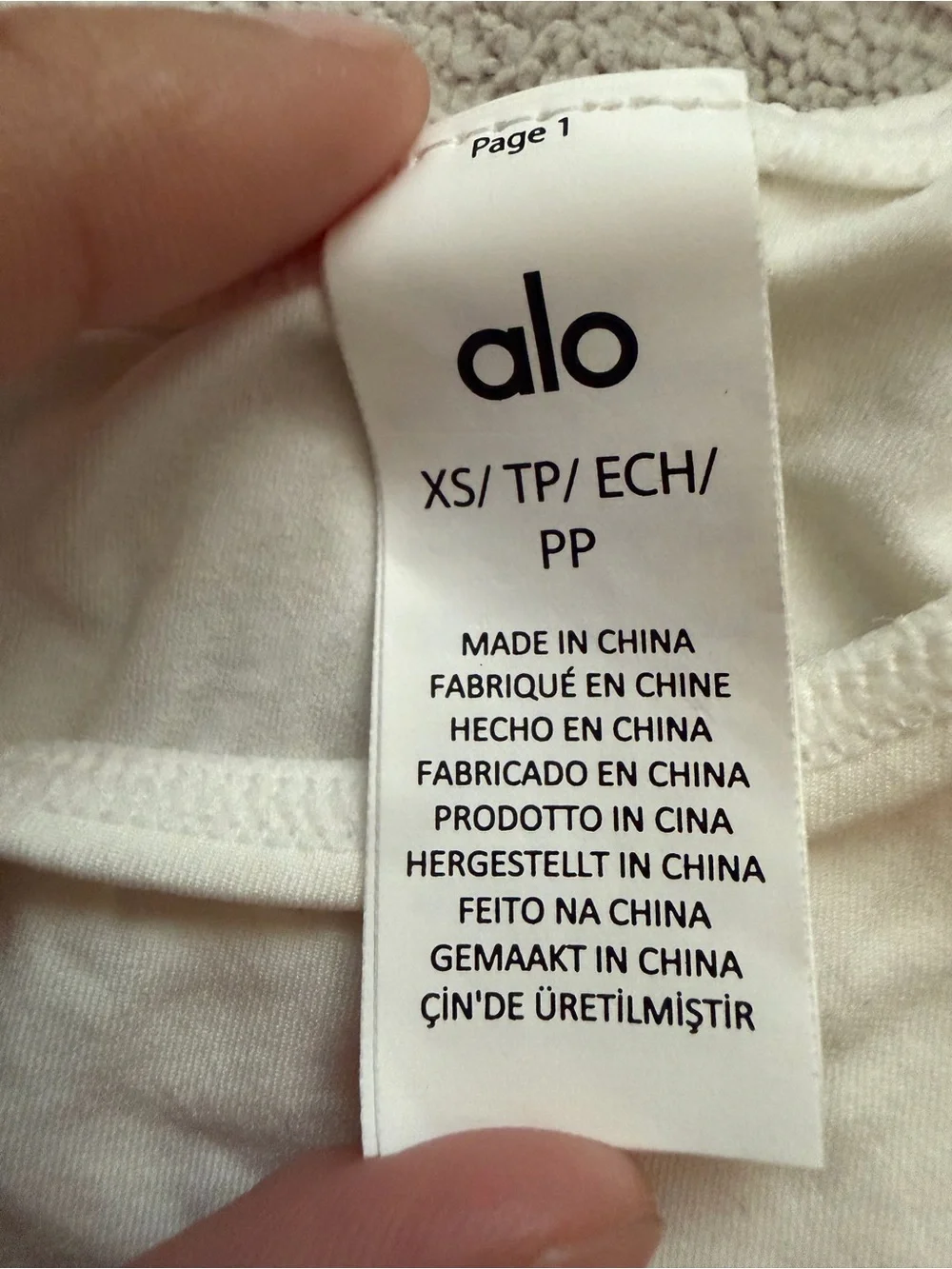 ALO sheer glow top